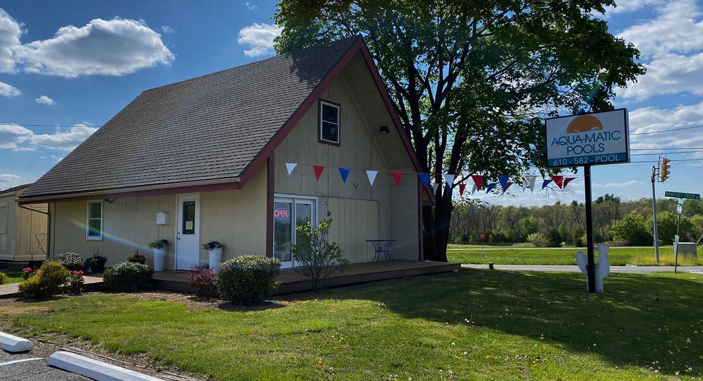 Aqua-Matic Pools retail storefront in Douglassville
